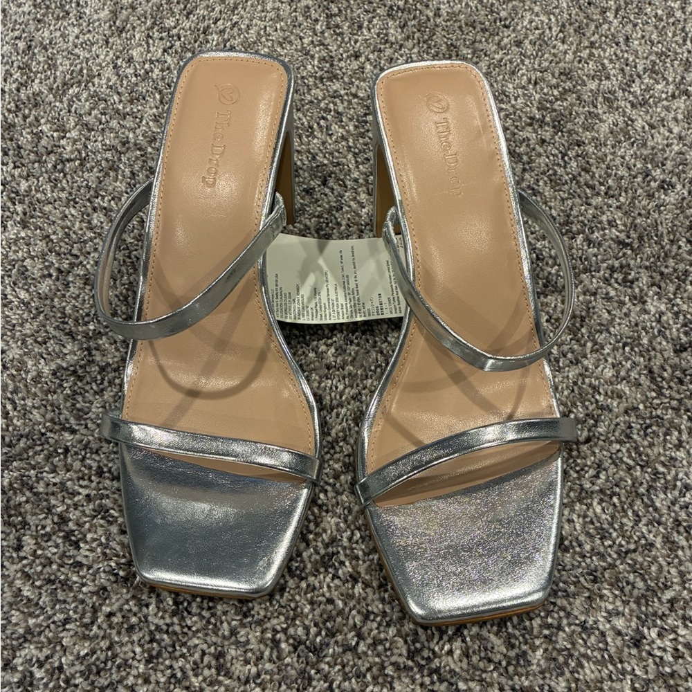 Silver Strappy Heels by The Drop - NEW!